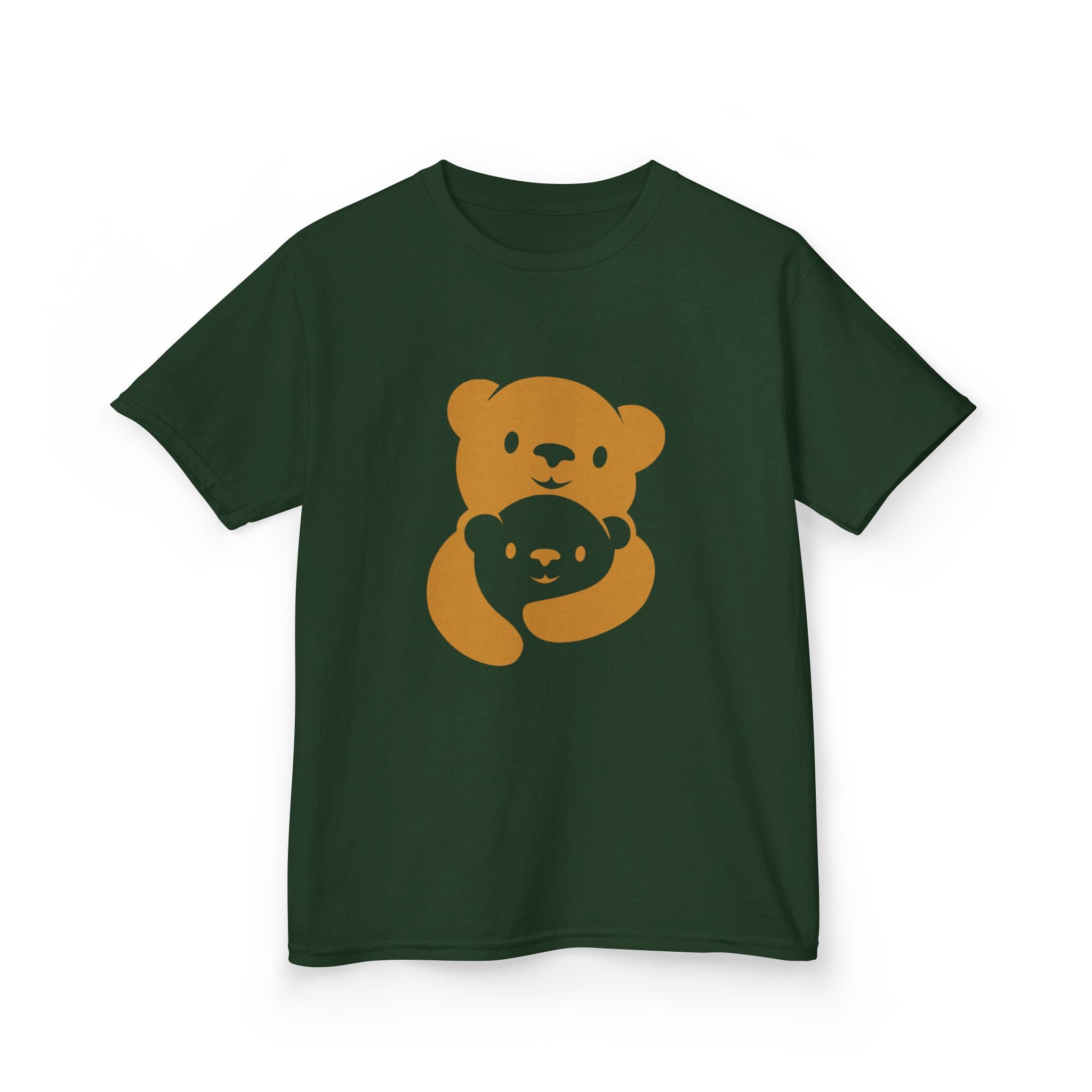 Gold Bear Hug Kids T-Shirt | Premium Heavy Cotton Youth Tee