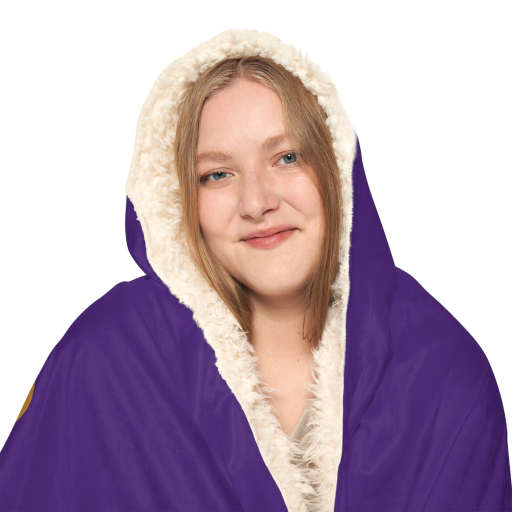 Gold Bear Hug Snuggle Blanket | Purple Premium Luxury Fleece Throw