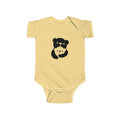 Black Bear Hug Infant Bodysuit | Soft Cotton Baby Onesie