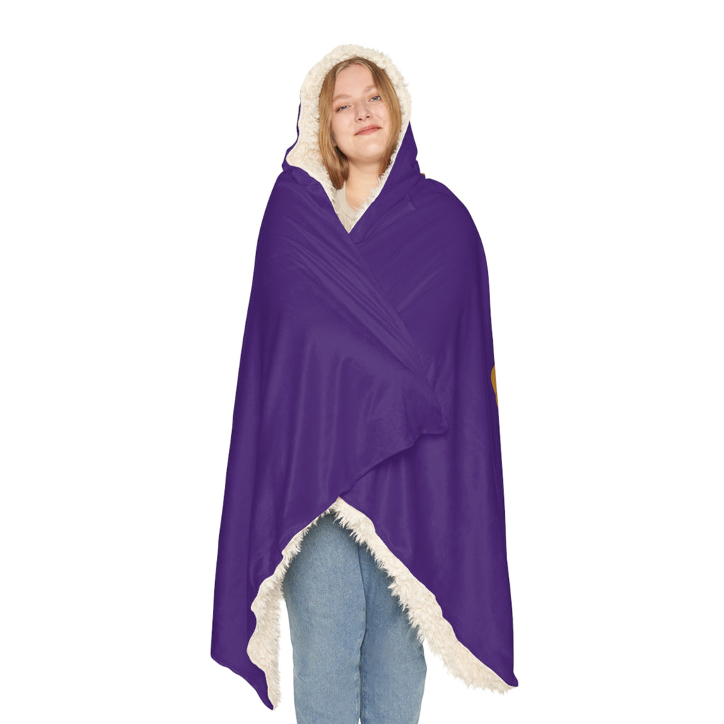 Gold Bear Hug Snuggle Blanket | Purple Premium Luxury Fleece Throw