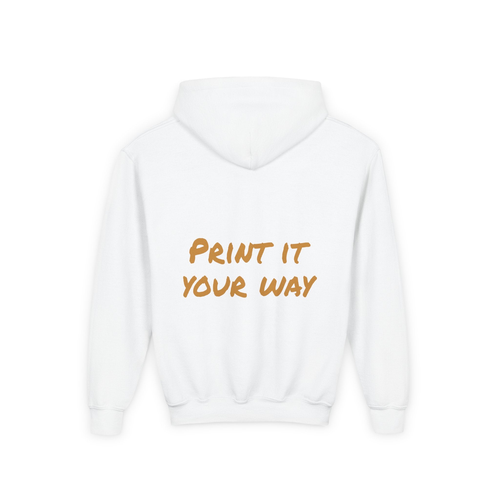 Gold Bear Hug Youth Hoodie | Premium Heavy Blend Hooded Sweatshirt