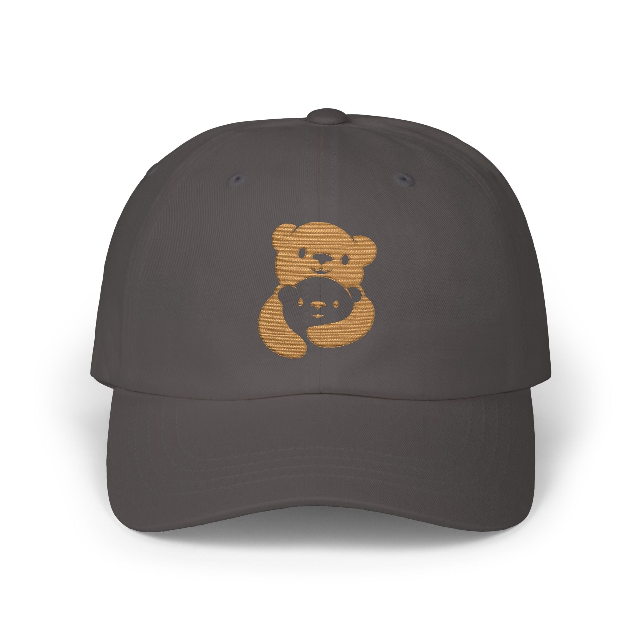 Gold Bear Hug Embroidered Dad Hat | Premium Classic Cap