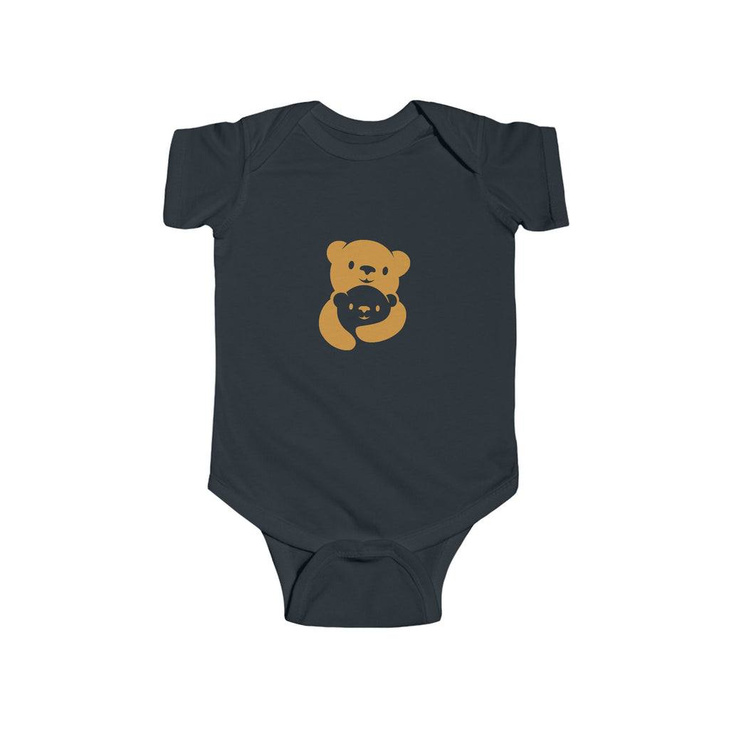 Gold Bear Hug Infant Bodysuit | Premium Soft Cotton Baby Onesie