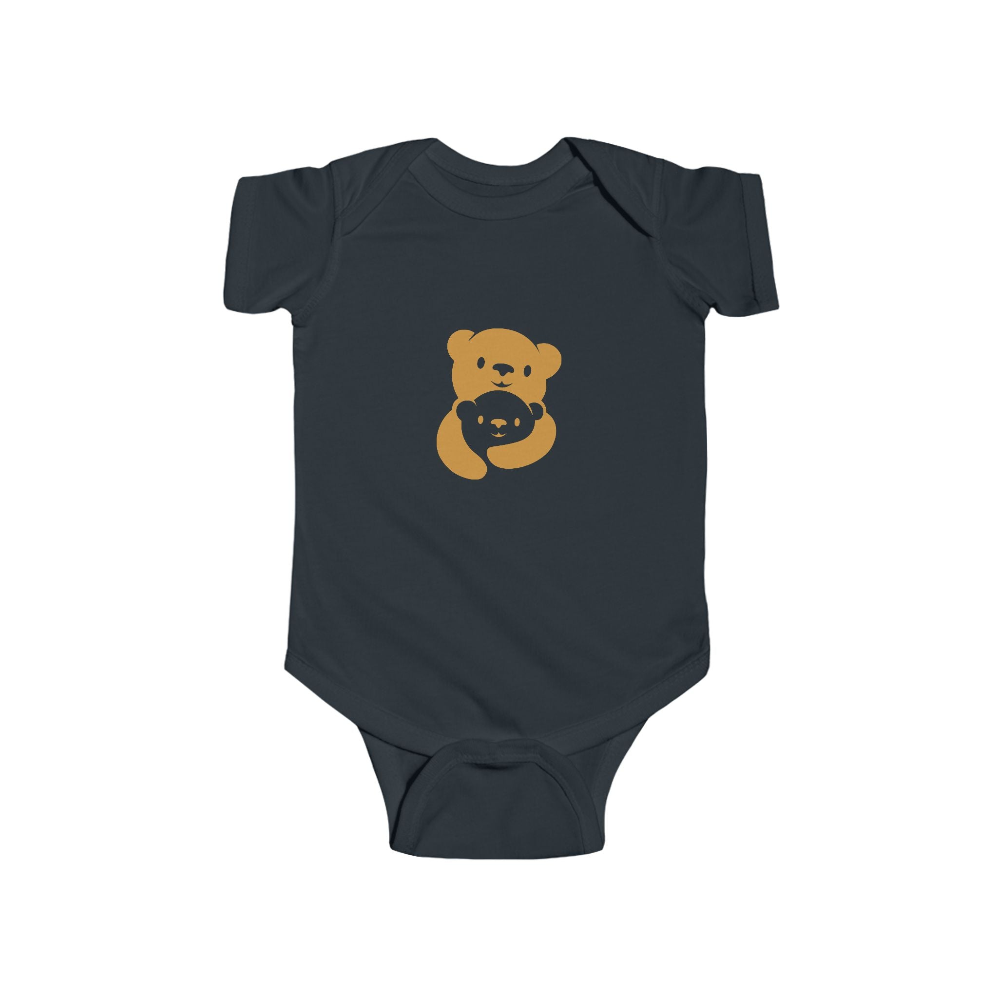 Gold Bear Hug Infant Bodysuit | Premium Soft Cotton Baby Onesie