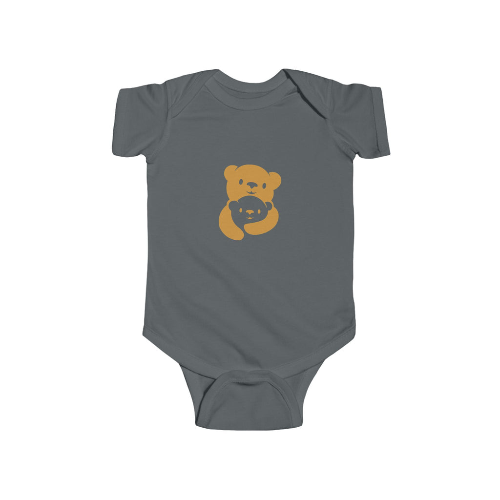 Gold Bear Hug Infant Bodysuit | Premium Soft Cotton Baby Onesie