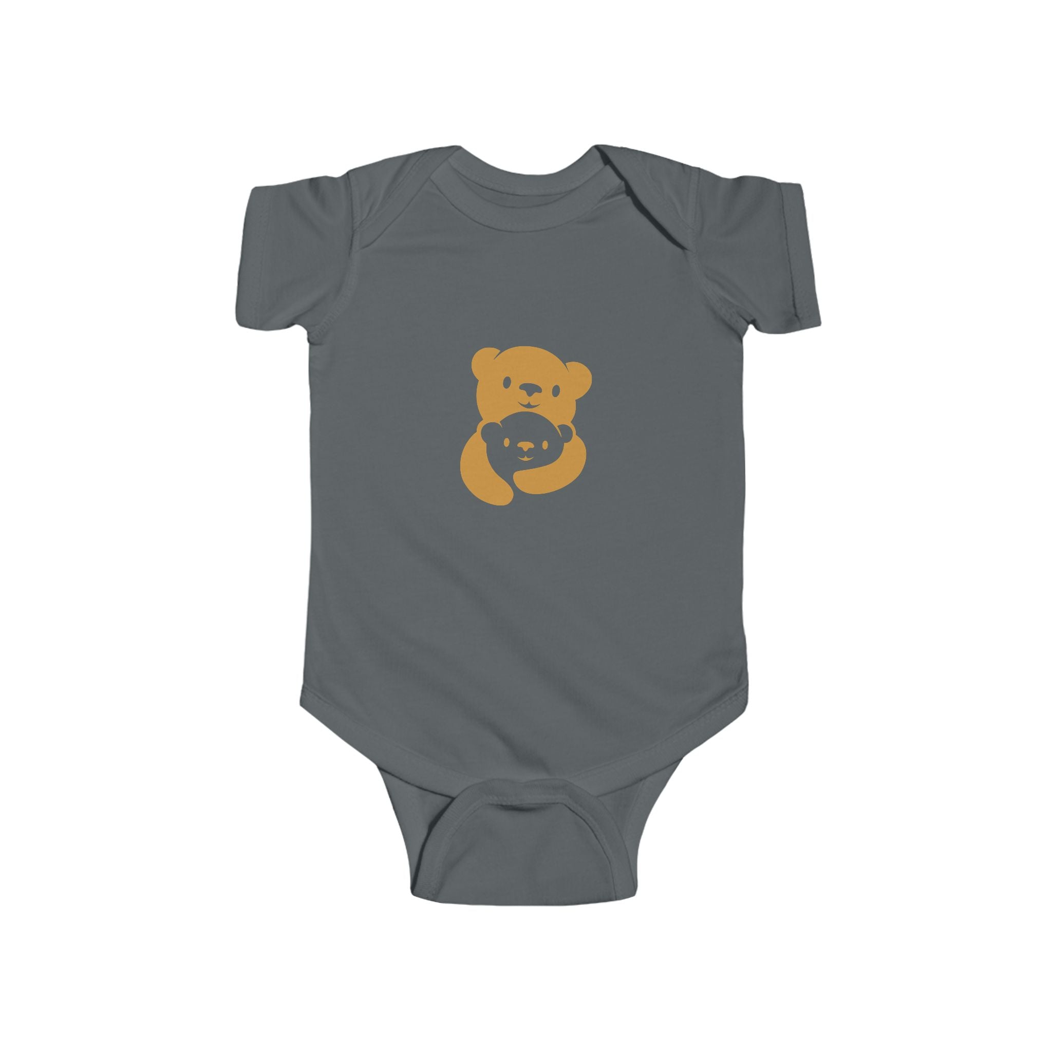 Gold Bear Hug Infant Bodysuit | Premium Soft Cotton Baby Onesie