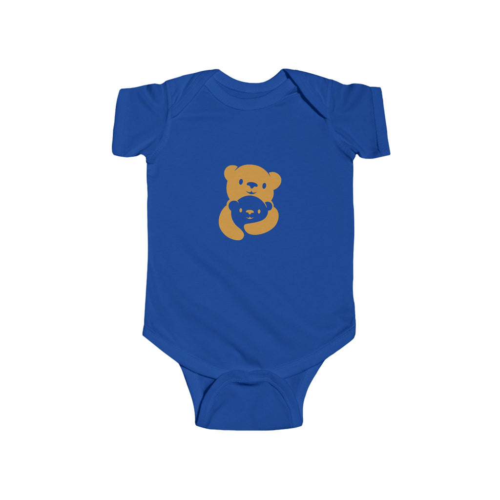 Gold Bear Hug Infant Bodysuit | Premium Soft Cotton Baby Onesie