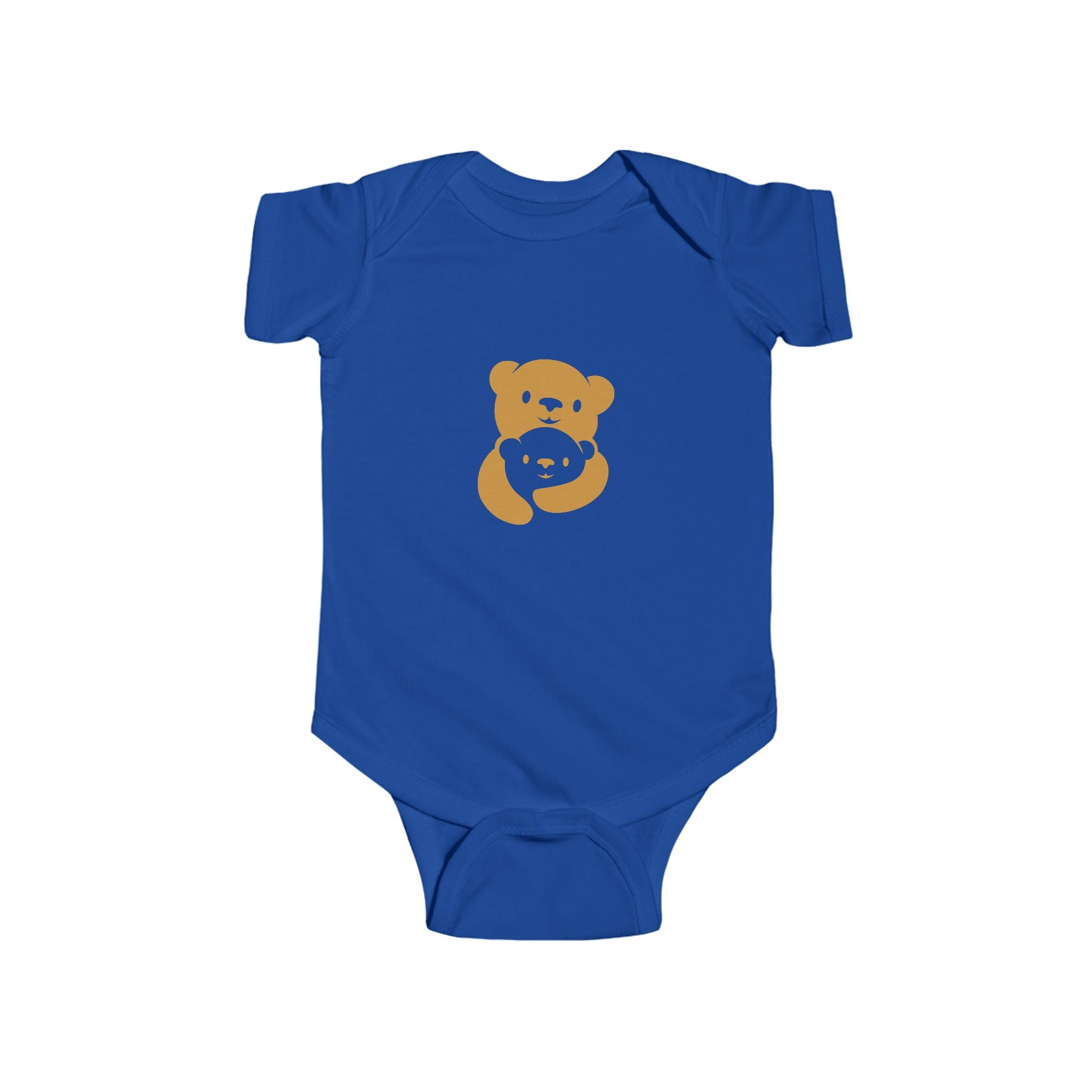 Gold Bear Hug Infant Bodysuit | Premium Soft Cotton Baby Onesie