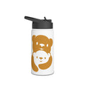 Gold Bear Hug Stainless Steel Water Bottle | White Premium 12oz/18oz/32oz