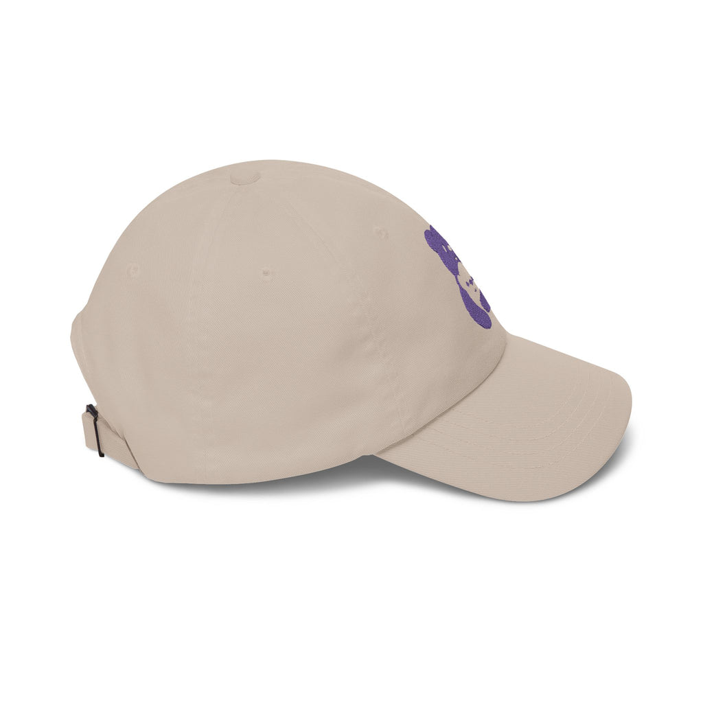 Purple Bear Hug Embroidered Hat | Bold Classic Cap