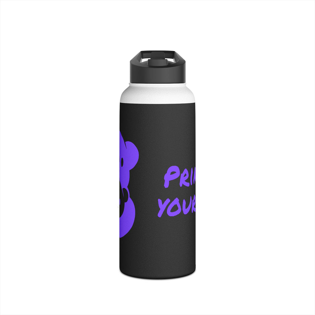 Purple Bear Hug Stainless Steel Water Bottle | Black Bold 12oz/18oz/32oz