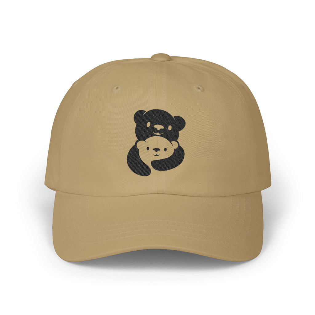 Black Bear Hug Embroidered Hat