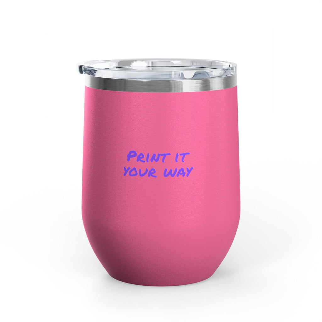 Purple Bear Hug Wine Tumbler 12oz | Insulated Stainless Steel with Lid