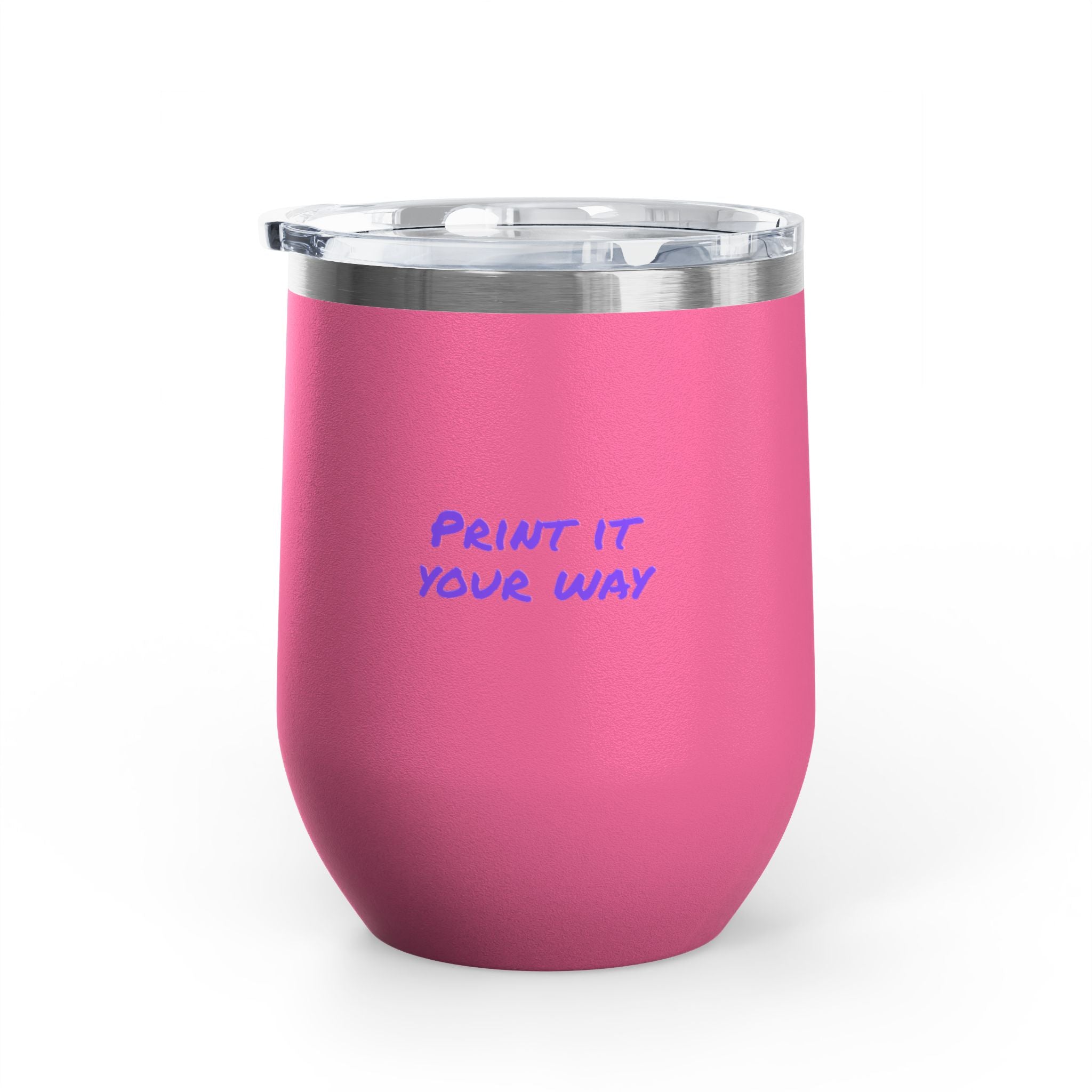 Purple Bear Hug Wine Tumbler 12oz | Insulated Stainless Steel with Lid