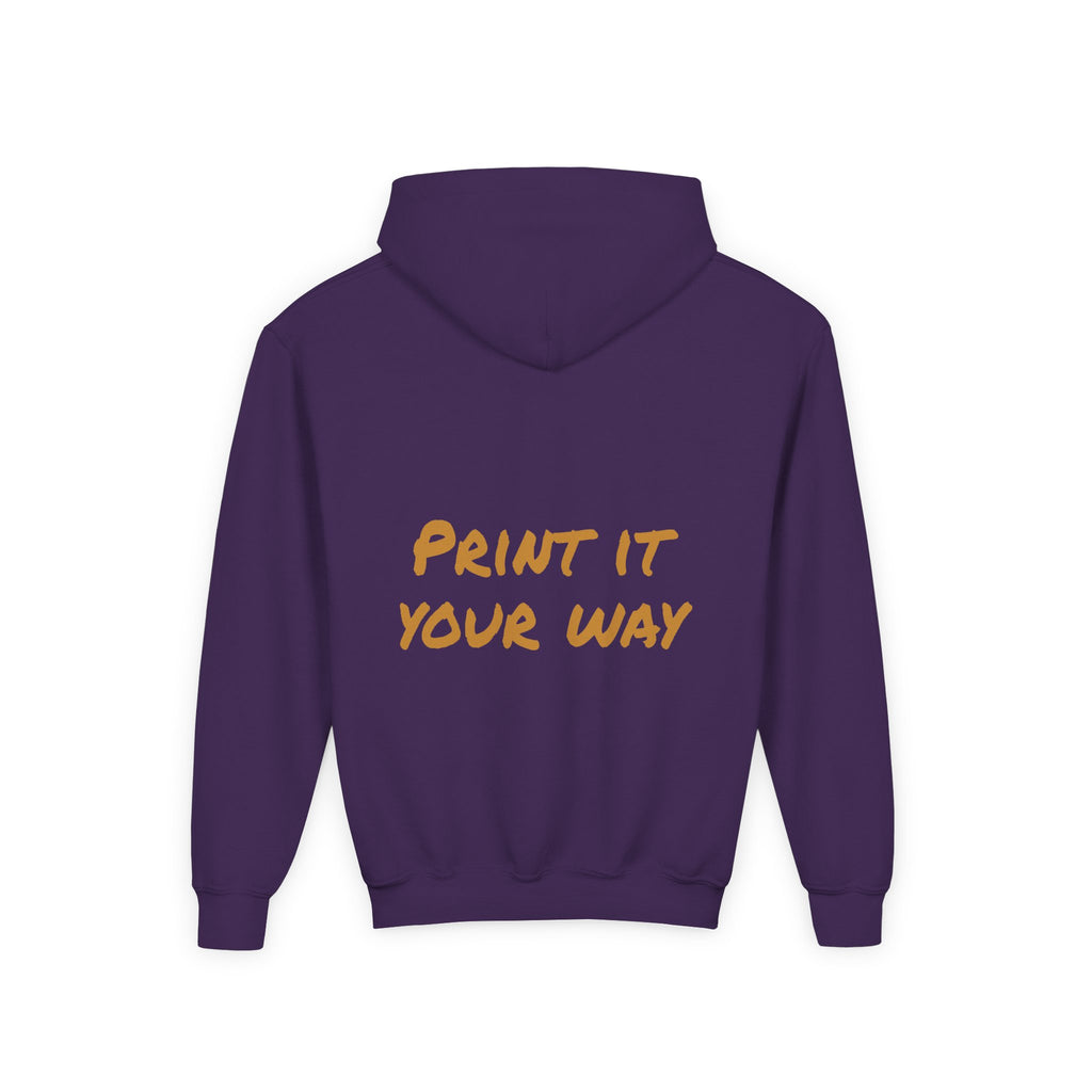 Gold Bear Hug Youth Hoodie | Premium Heavy Blend Hooded Sweatshirt