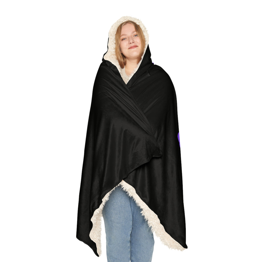 Purple Bear Hug Snuggle Blanket | Black Bold Cozy Fleece Throw
