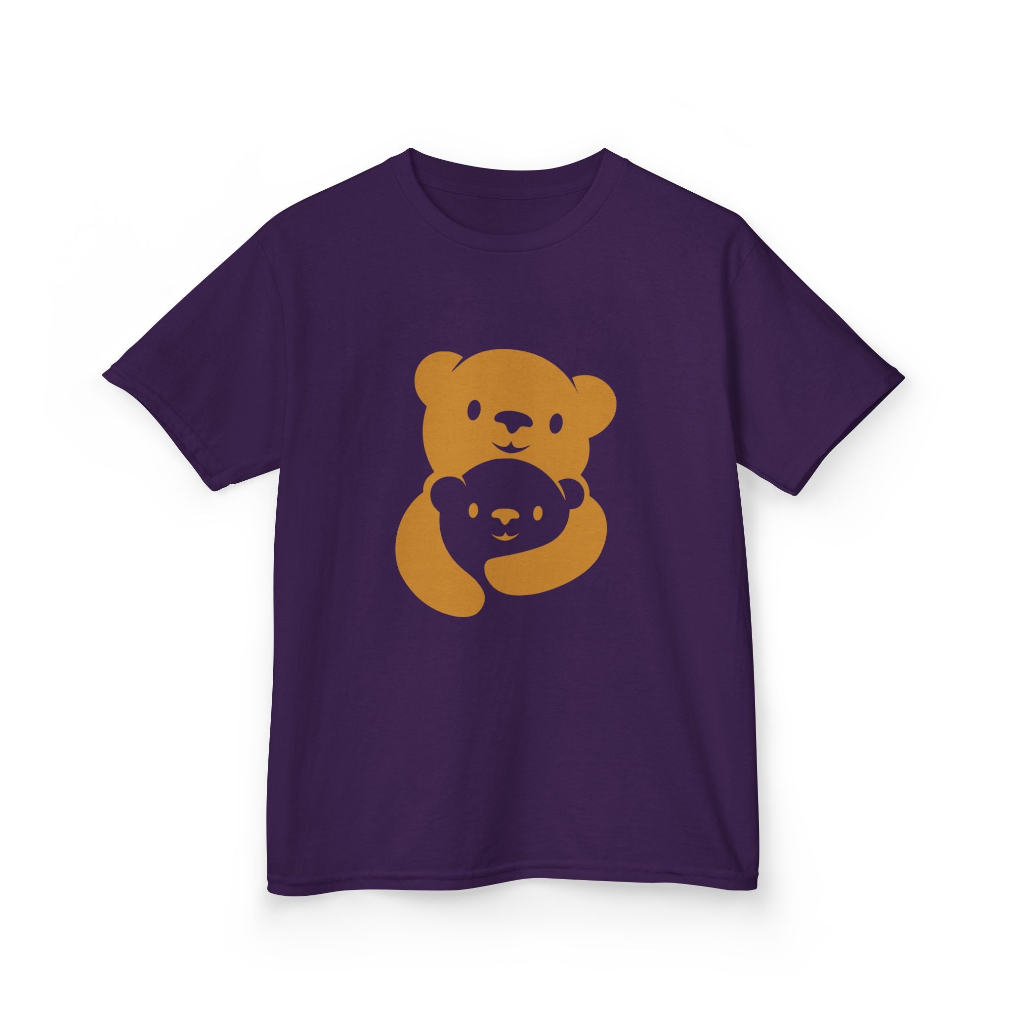 Gold Bear Hug Kids T-Shirt | Premium Heavy Cotton Youth Tee