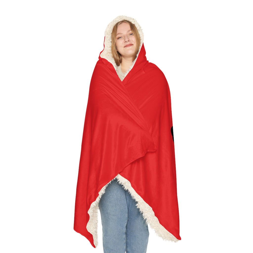 Black Bear Hug Snuggle Blanket | Red Cozy Fleece Throw