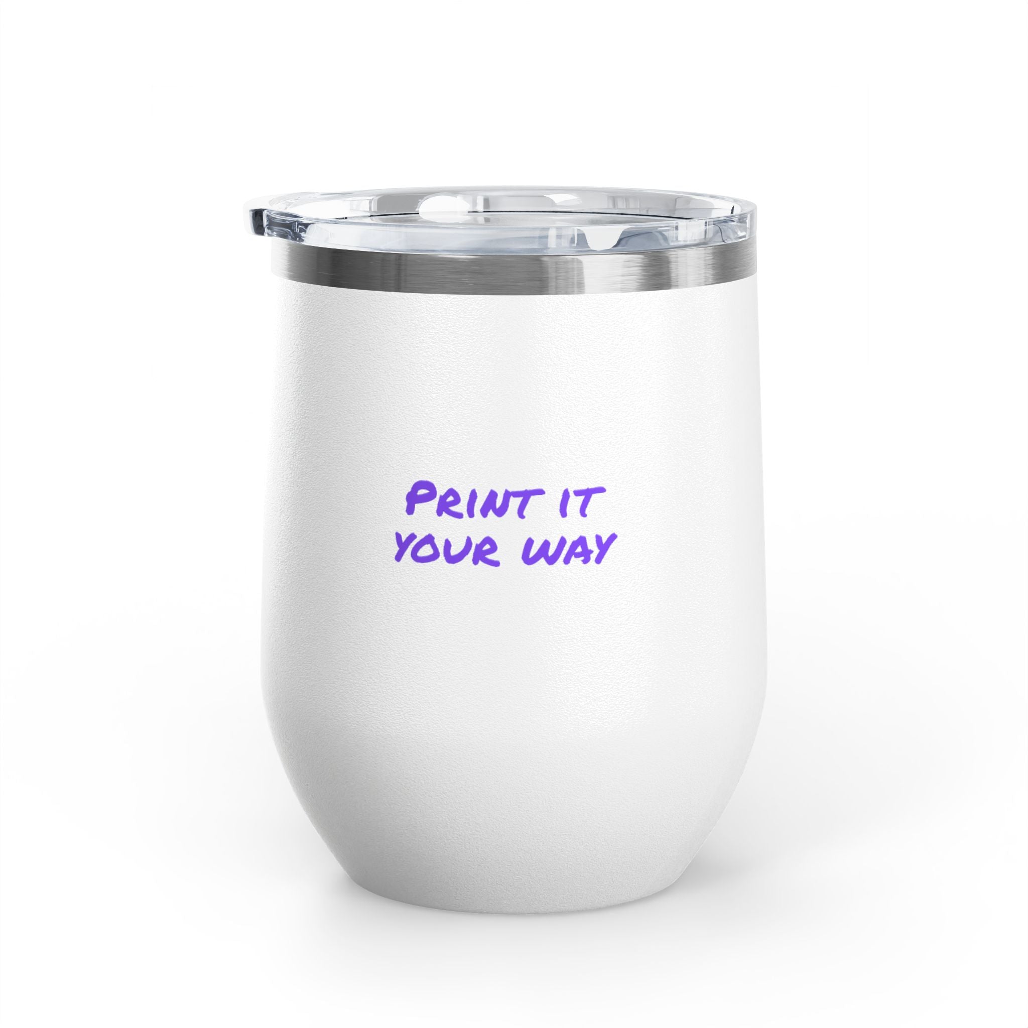 Purple Bear Hug Wine Tumbler 12oz | Insulated Stainless Steel with Lid