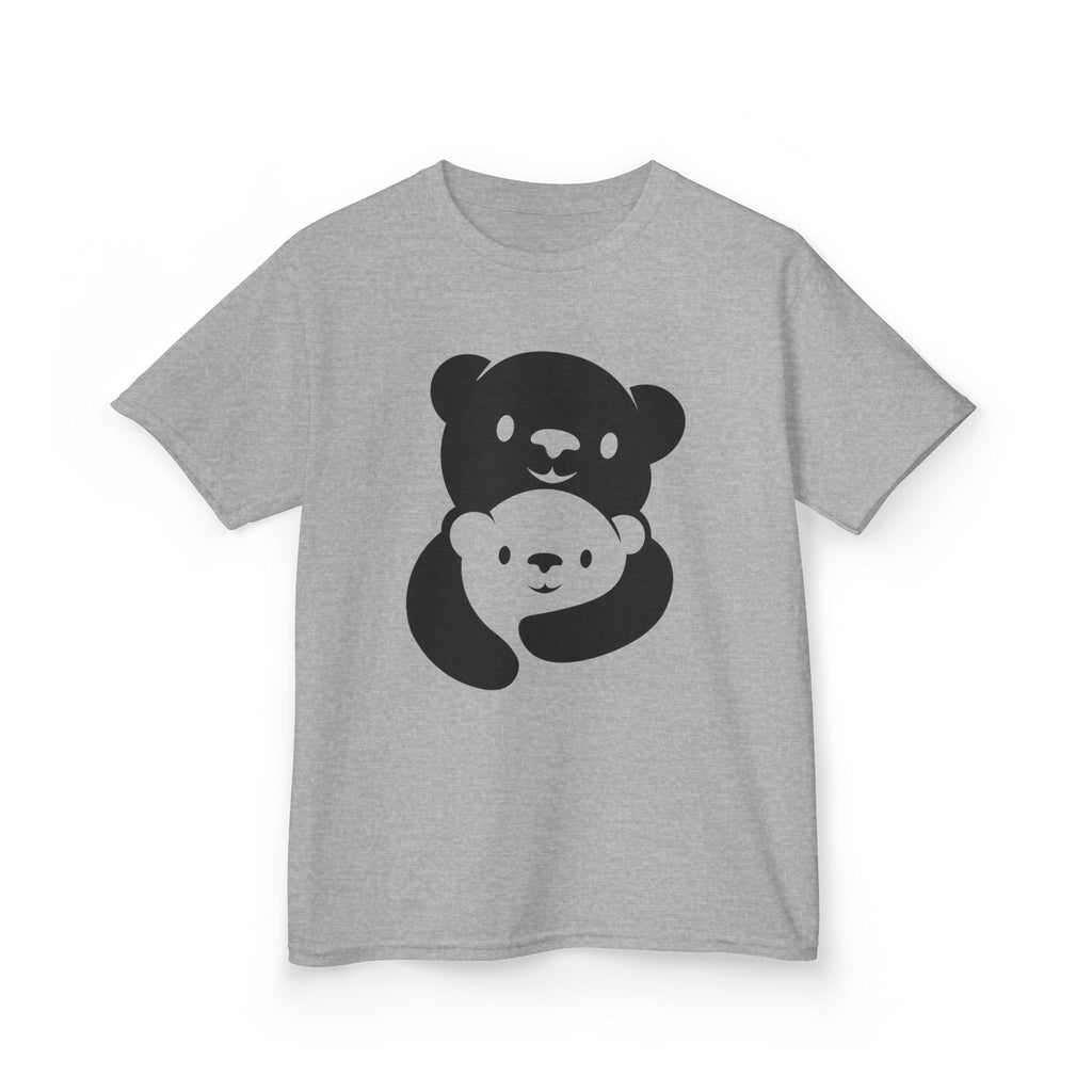 Black Bear Hug Kids T-Shirt | Heavy Cotton Youth Tee