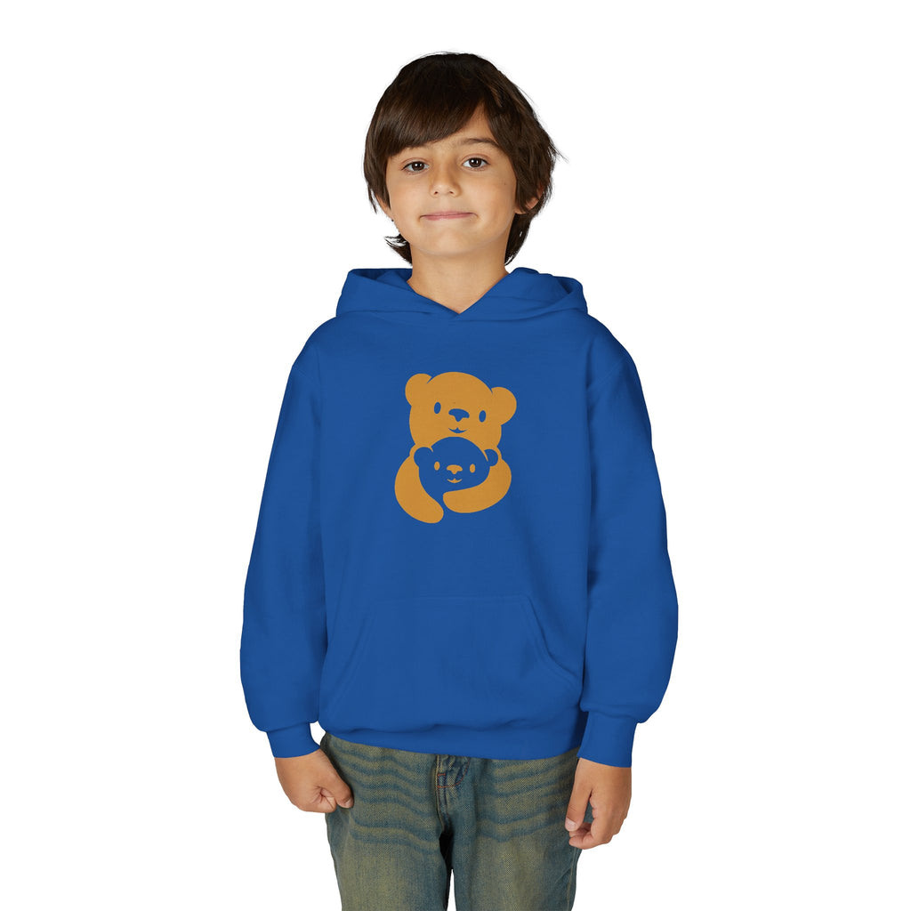 Gold Bear Hug Youth Hoodie | Premium Heavy Blend Hooded Sweatshirt