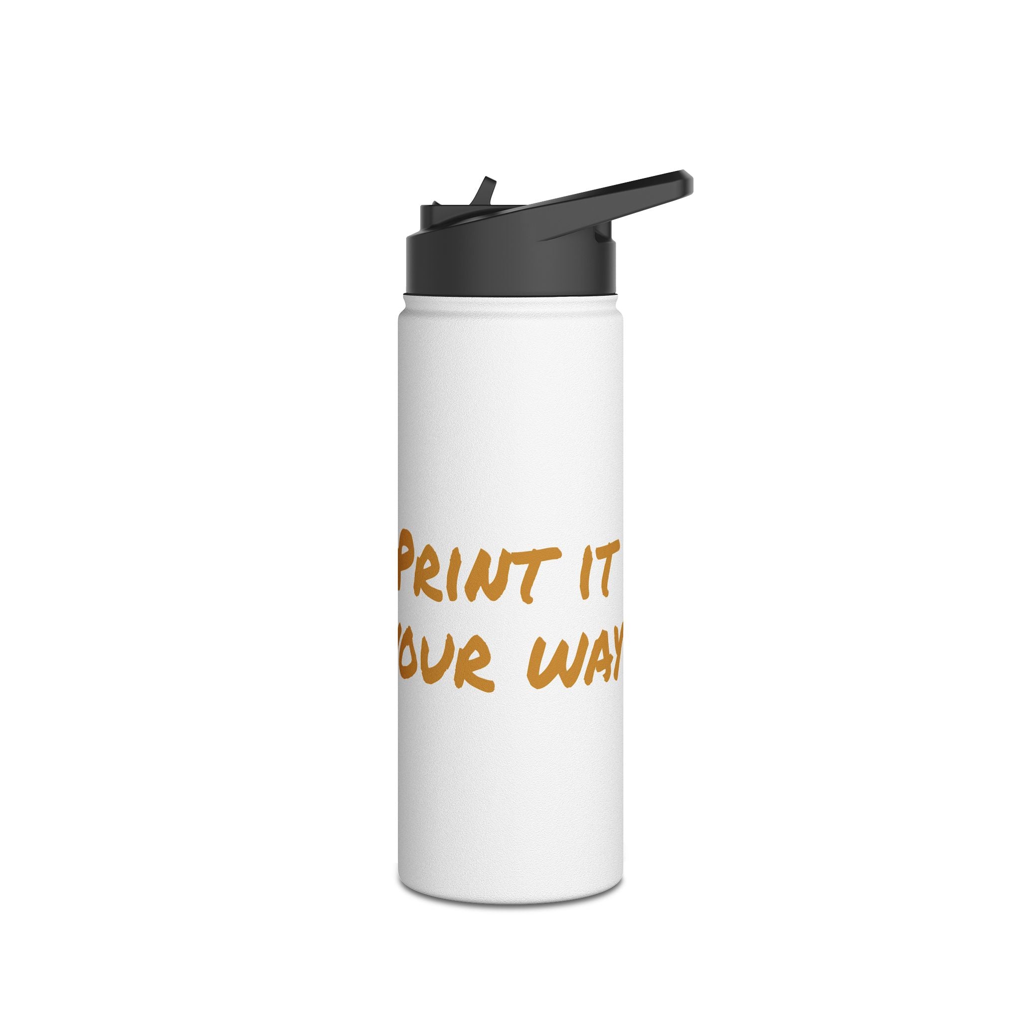 Gold Bear Hug Stainless Steel Water Bottle | White Premium 12oz/18oz/32oz