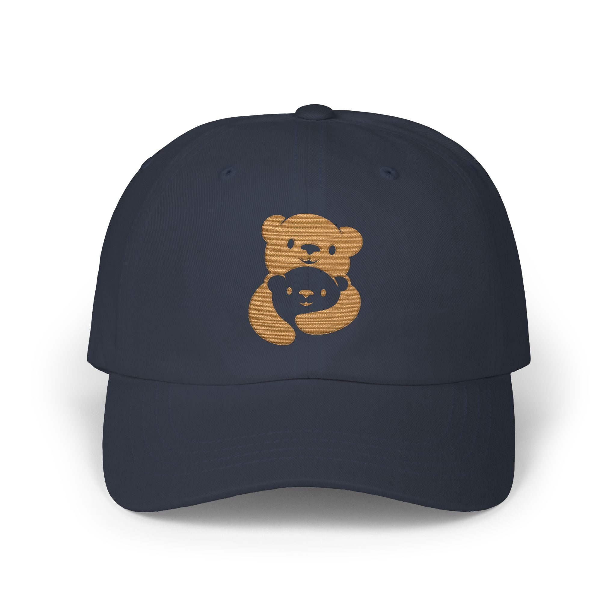 Gold Bear Hug Embroidered Dad Hat | Premium Classic Cap