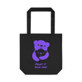 Purple Bear Hug Cotton Tote Bag | Heavy-Weight Canvas Tote