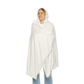 Purple Bear Hug Snuggle Blanket | White Bright Cozy Fleece Throw