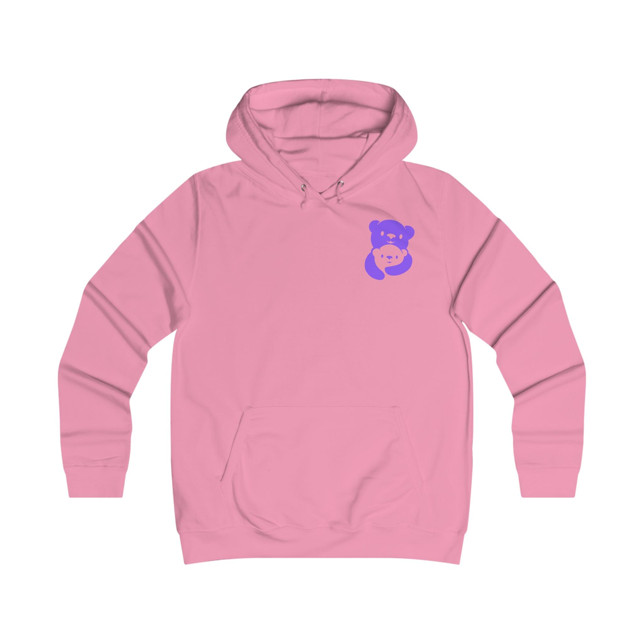 Purple Bear Hug Women's Hoodie | Fitted College Hoodie for Moms