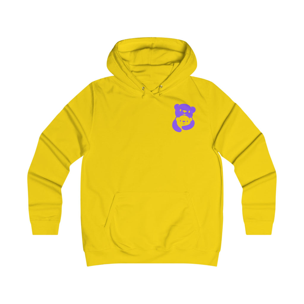 Purple Bear Hug Women's Hoodie | Fitted College Hoodie for Moms