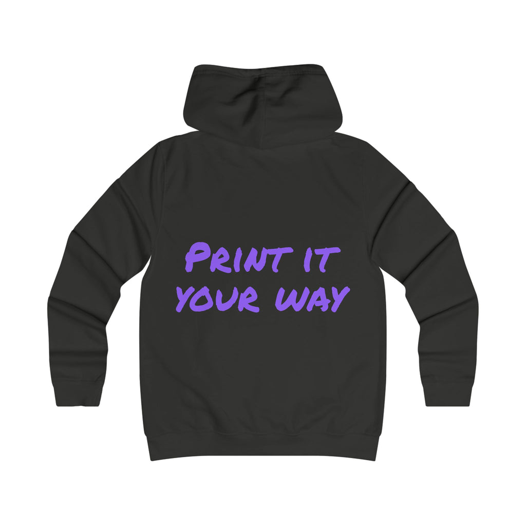 Purple Bear Hug Women's Hoodie | Fitted College Hoodie for Moms