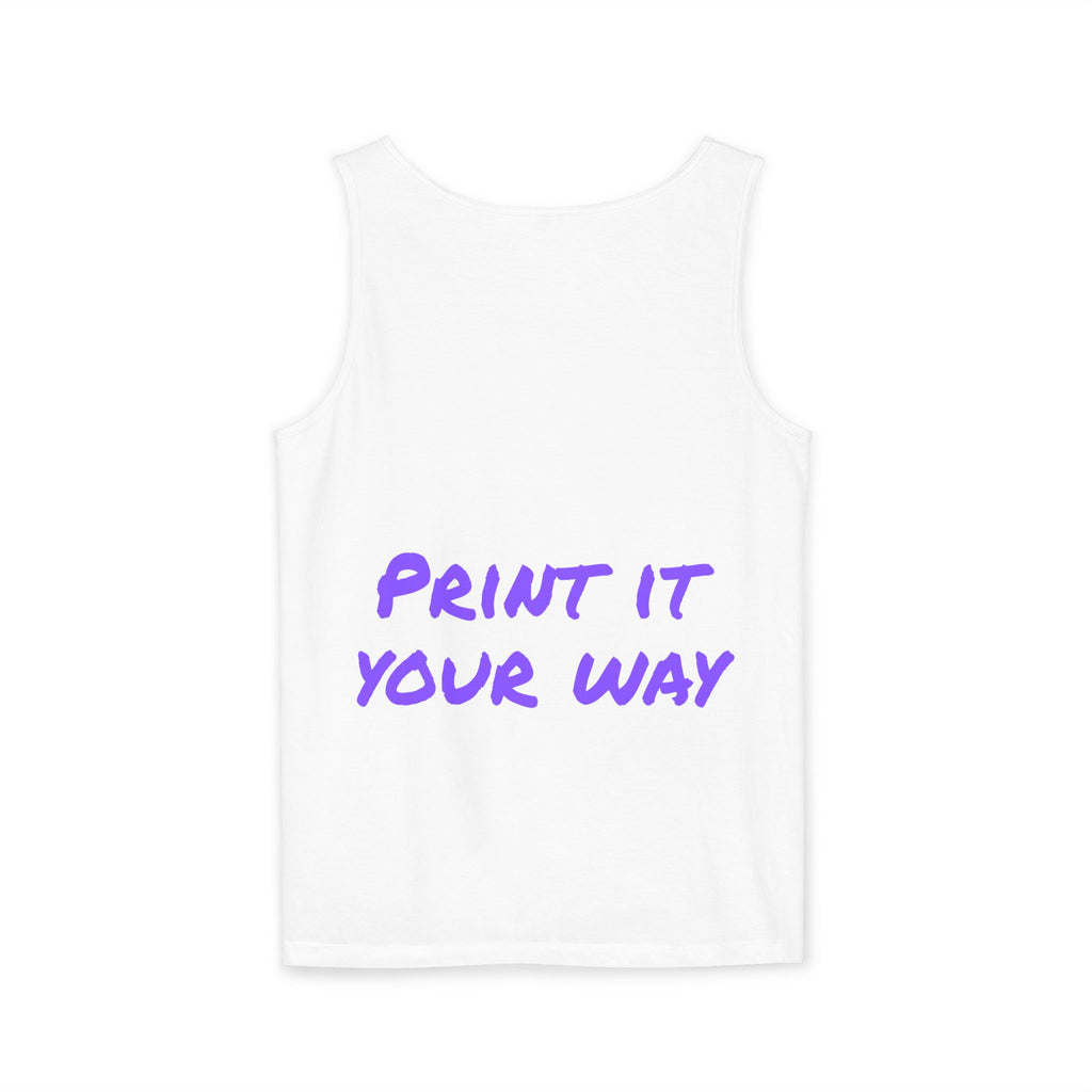 Purple Bear Hug Unisex Tank Top | Premium Heavyweight Garment-Dyed
