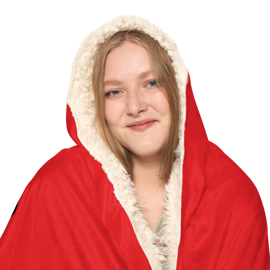 Black Bear Hug Snuggle Blanket | Red Cozy Fleece Throw