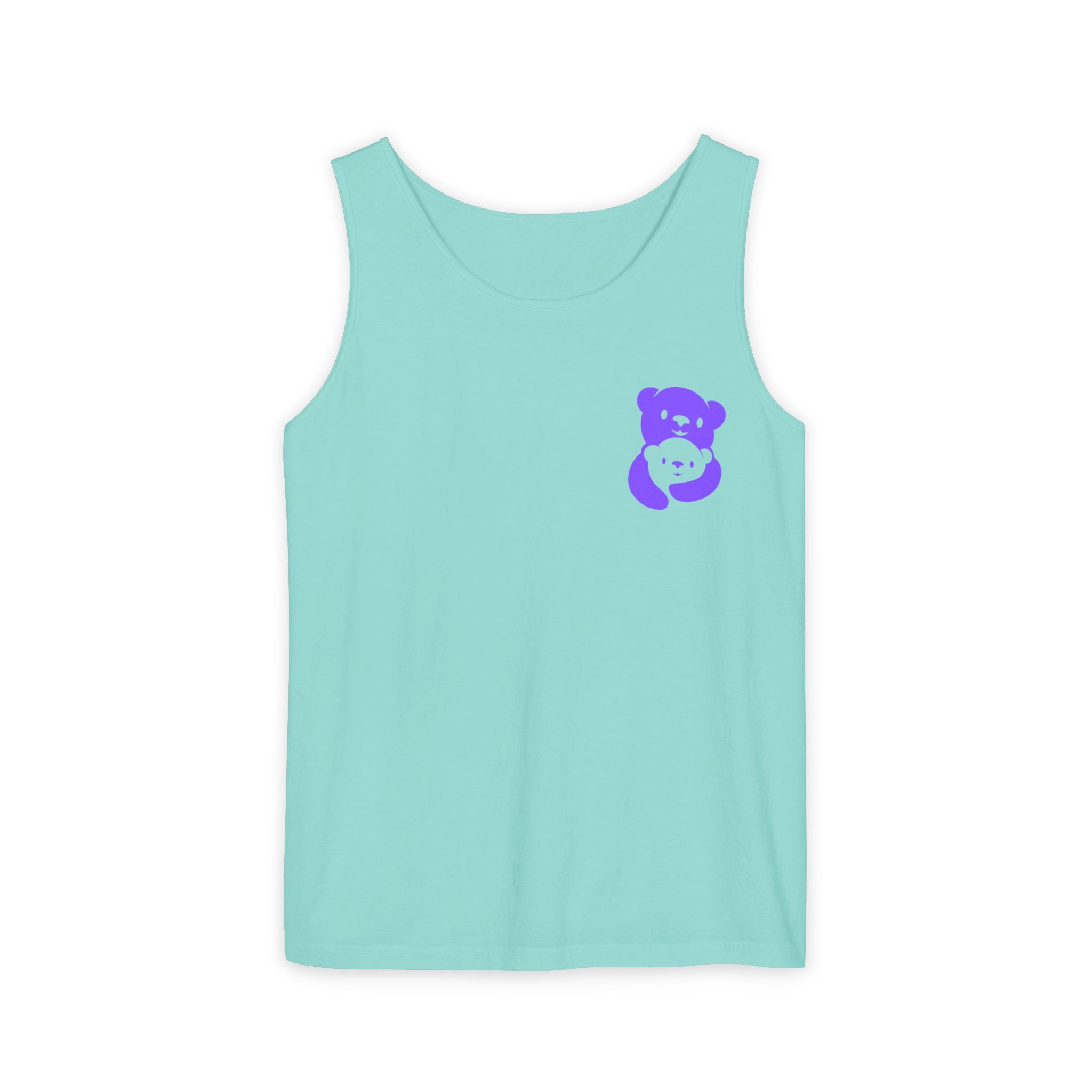 Purple Bear Hug Unisex Tank Top | Premium Heavyweight Garment-Dyed