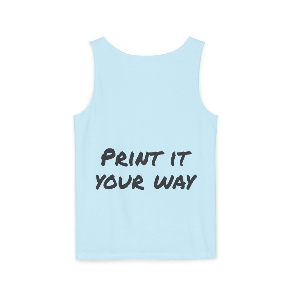 Black Bear Hug Unisex Tank Top | Premium Heavyweight Garment-Dyed