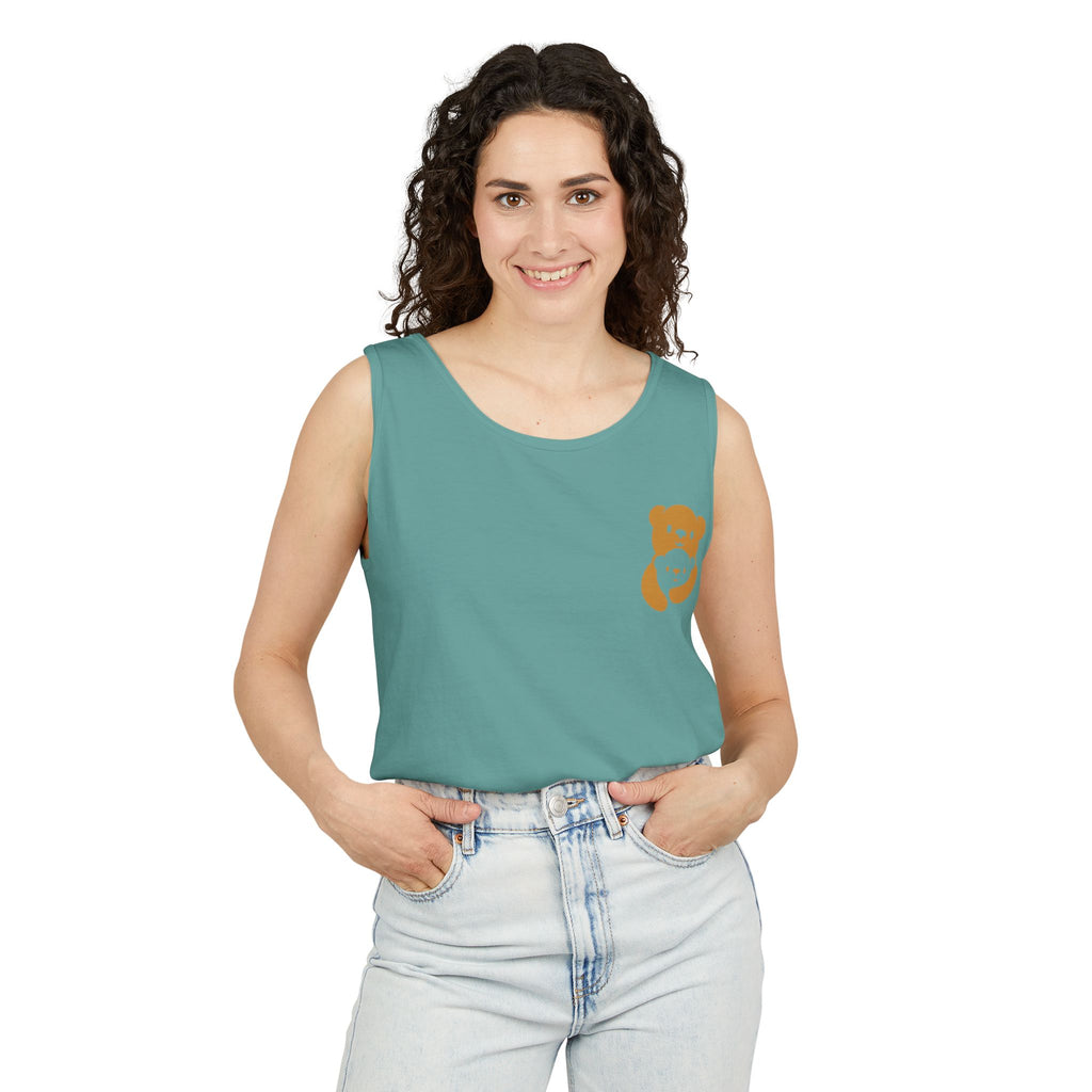 Gold Bear Unisex Tank Top | Premium Heavyweight Garment-Dyed