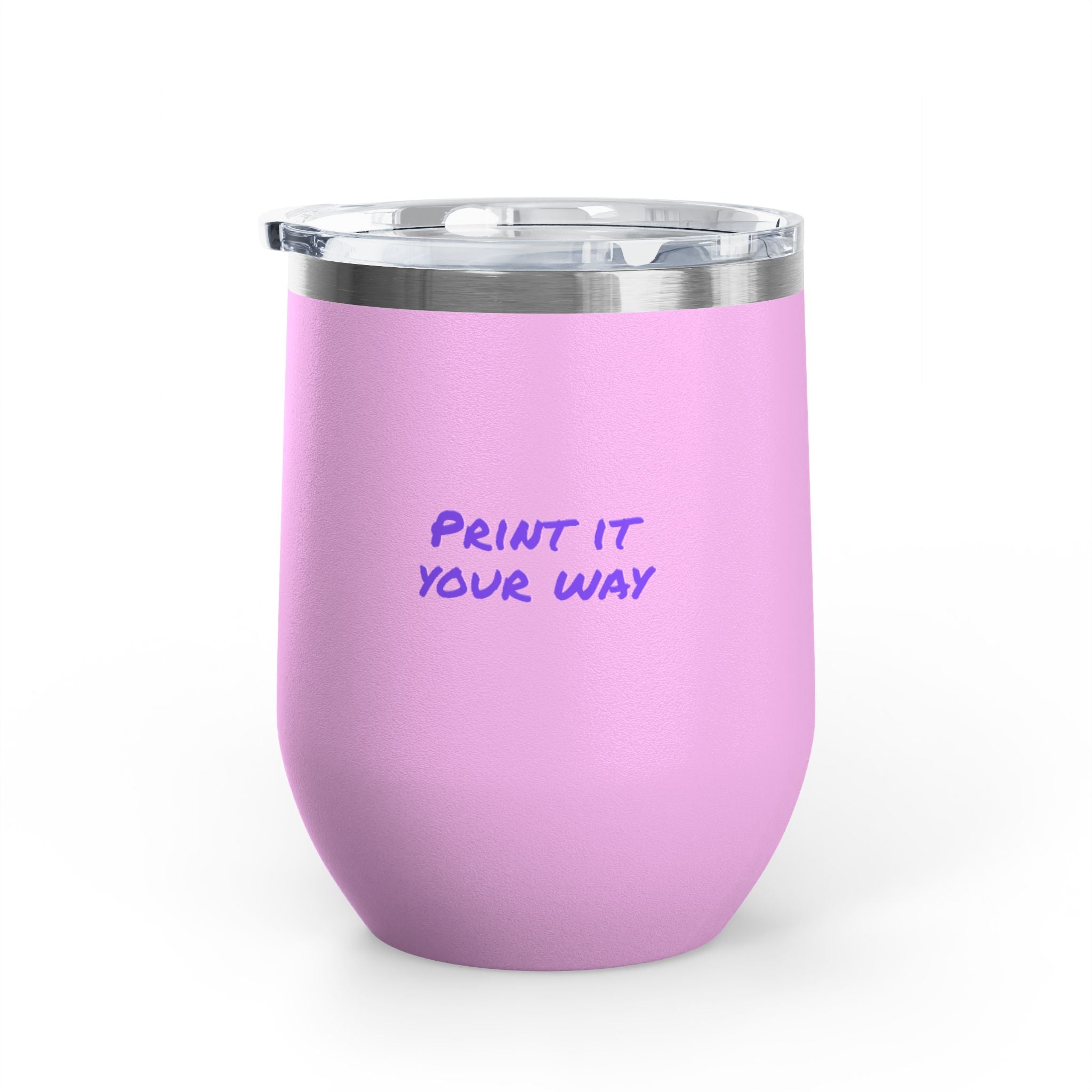 Purple Bear Hug Wine Tumbler 12oz | Insulated Stainless Steel with Lid