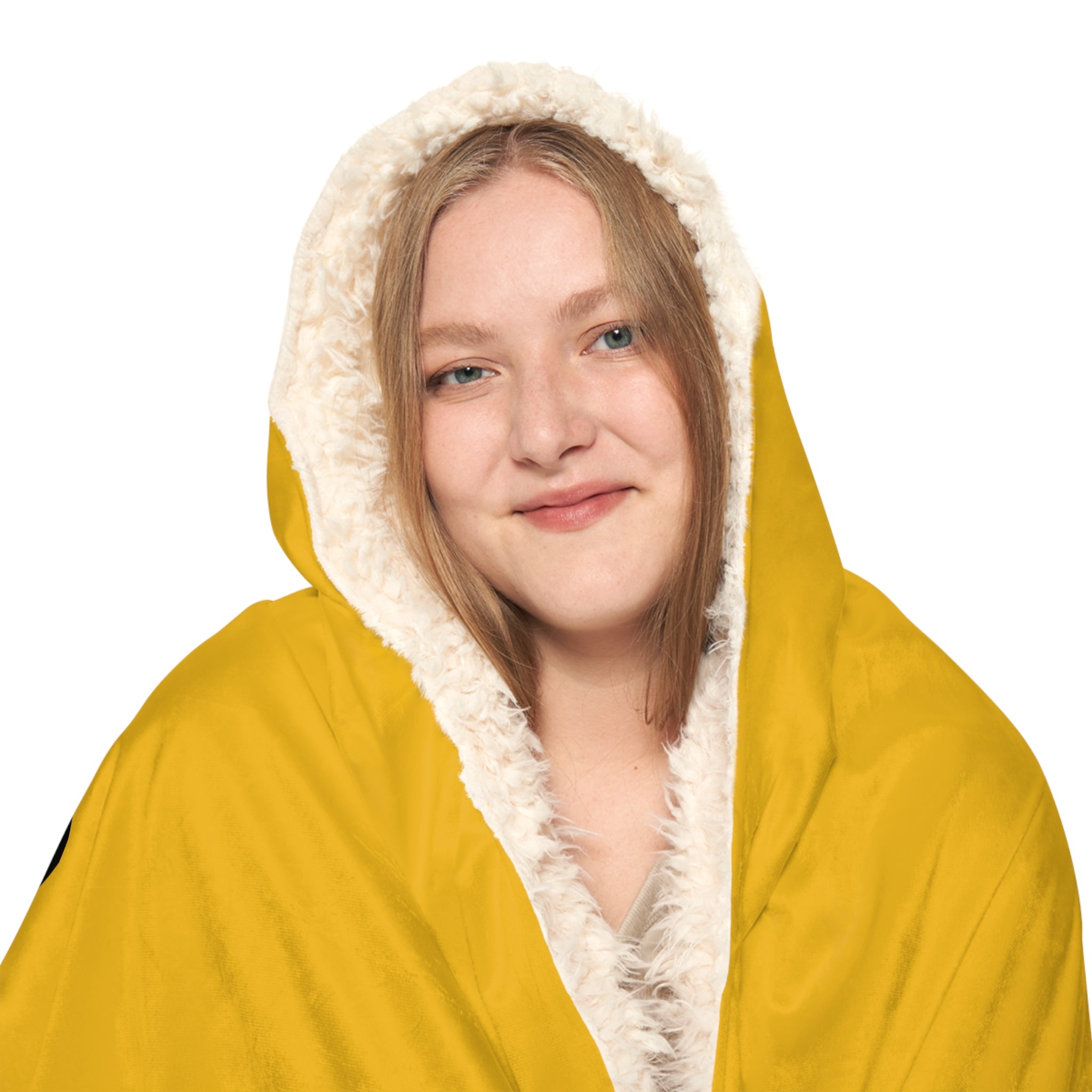 Black Bear Hug Snuggle Blanket | Yellow Sunny Cozy Fleece Throw