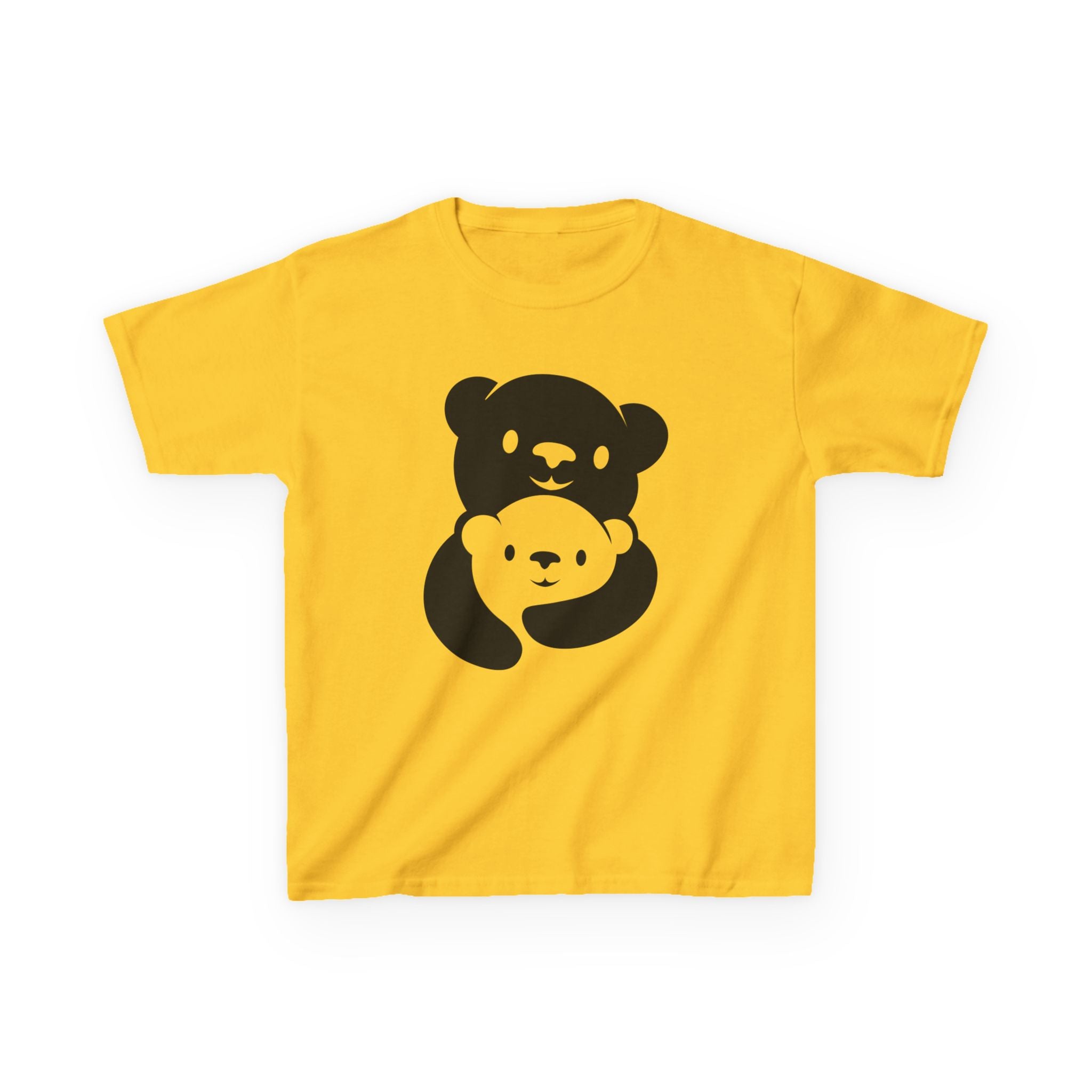 Black Bear Hug Kids T-Shirt | Heavy Cotton Youth Tee
