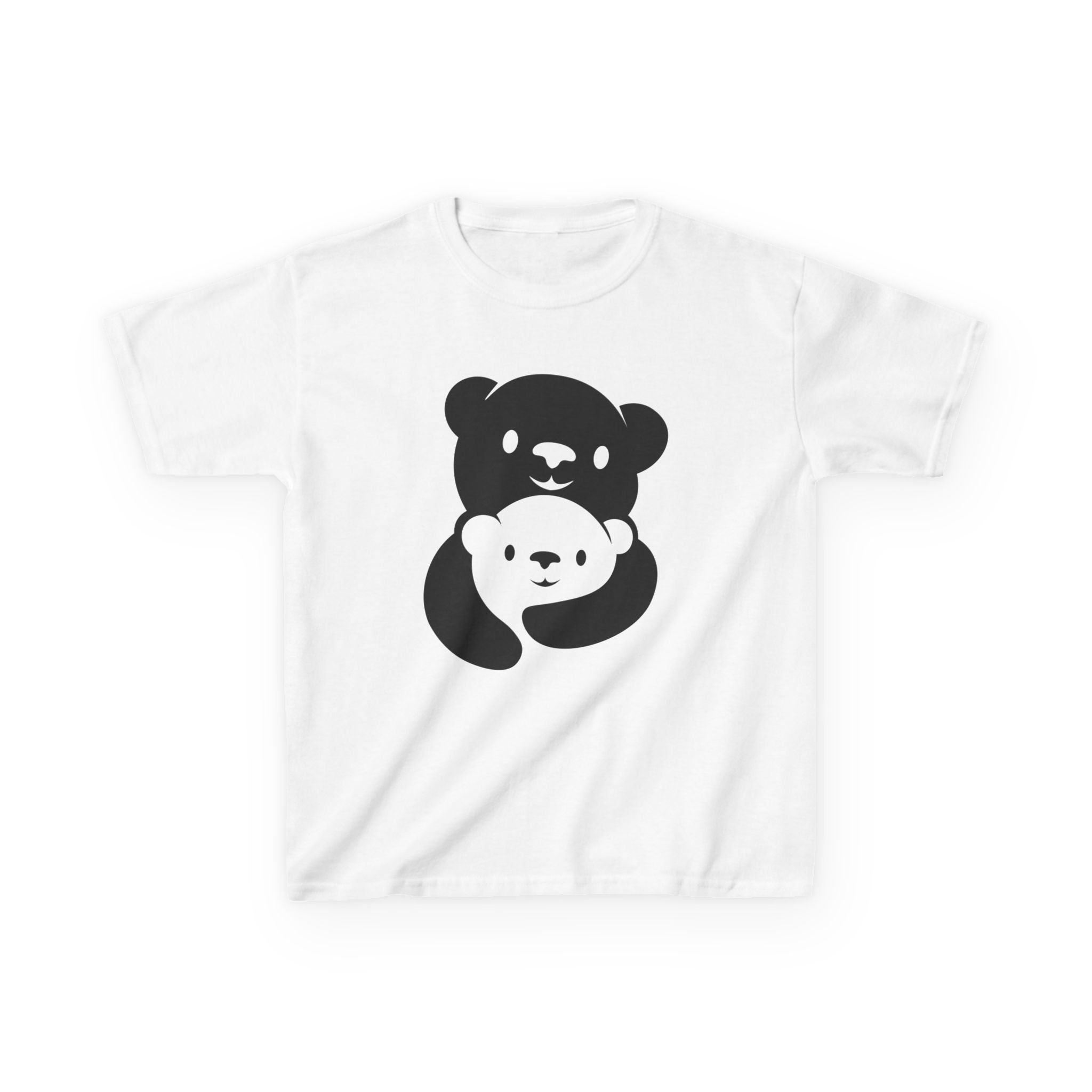 Black Bear Hug Kids T-Shirt | Heavy Cotton Youth Tee