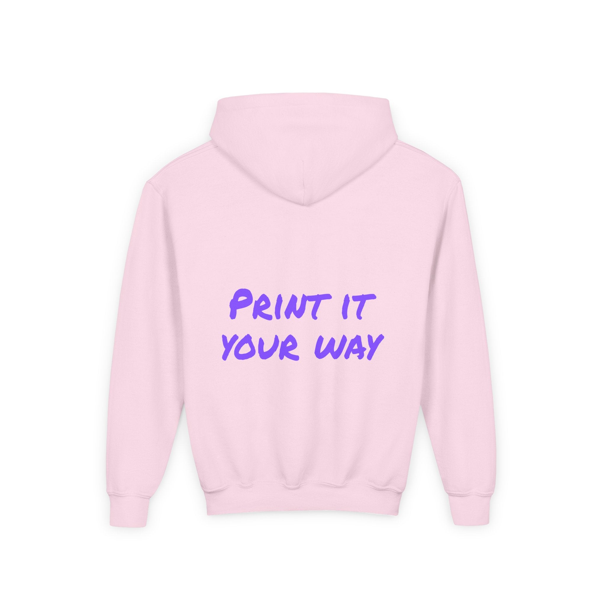 Purple Bear Hug Youth Hoodie | Bold Heavy Blend Hooded Sweatshirt