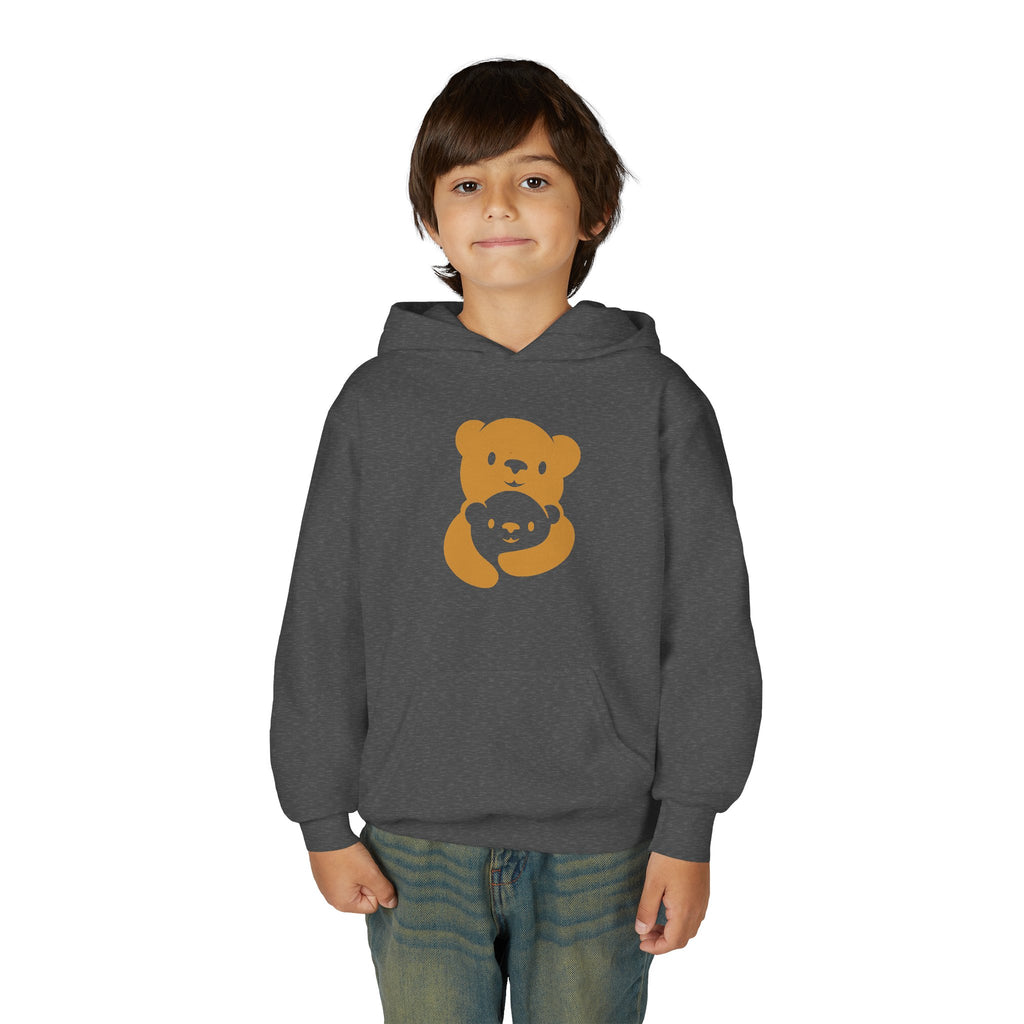 Gold Bear Hug Youth Hoodie | Premium Heavy Blend Hooded Sweatshirt