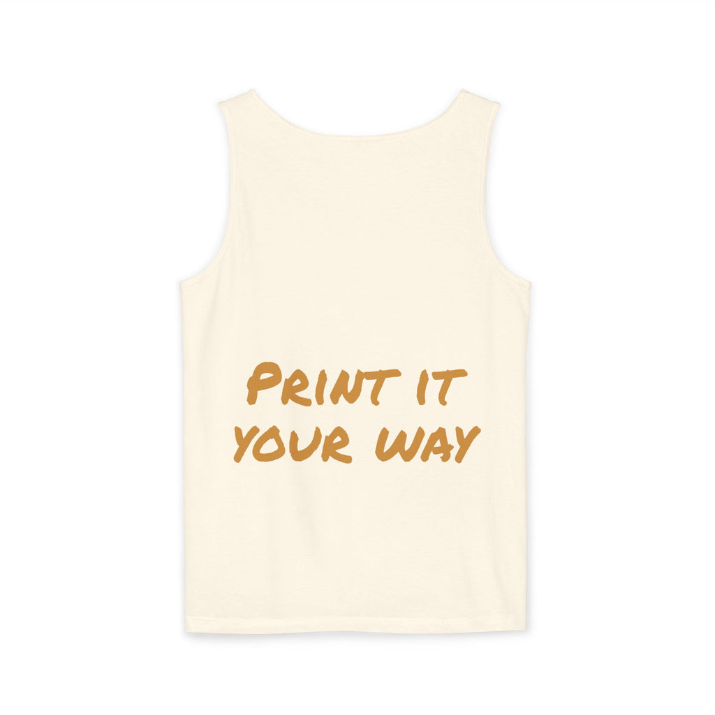 Gold Bear Unisex Tank Top | Premium Heavyweight Garment-Dyed
