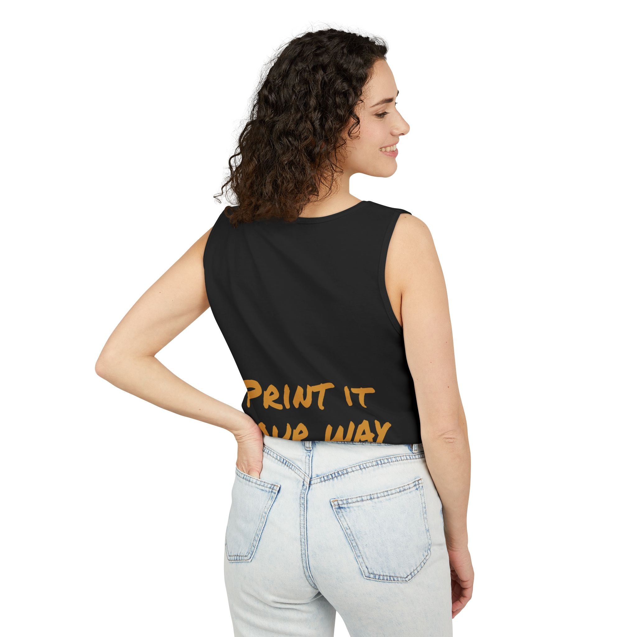 Gold Bear Unisex Tank Top | Premium Heavyweight Garment-Dyed