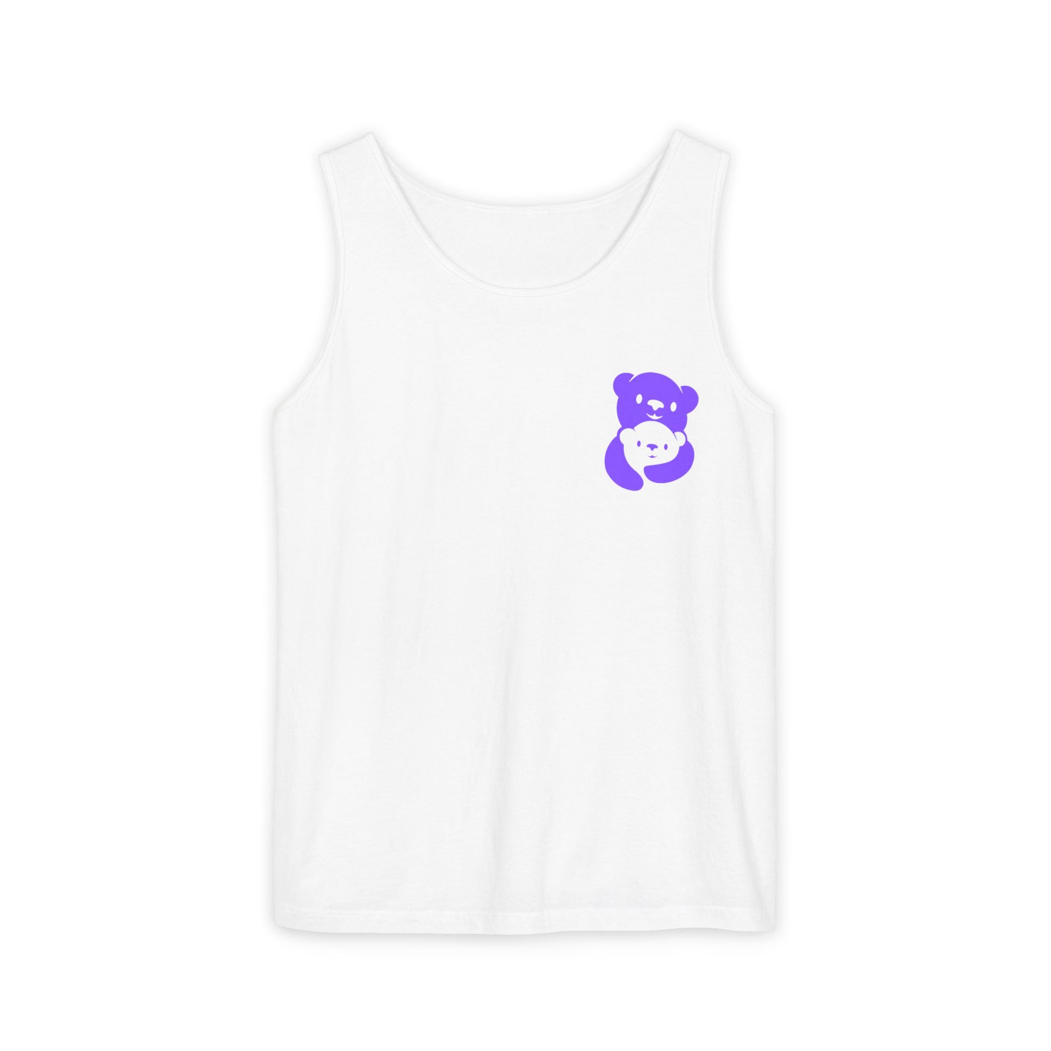 Purple Bear Hug Unisex Tank Top | Premium Heavyweight Garment-Dyed