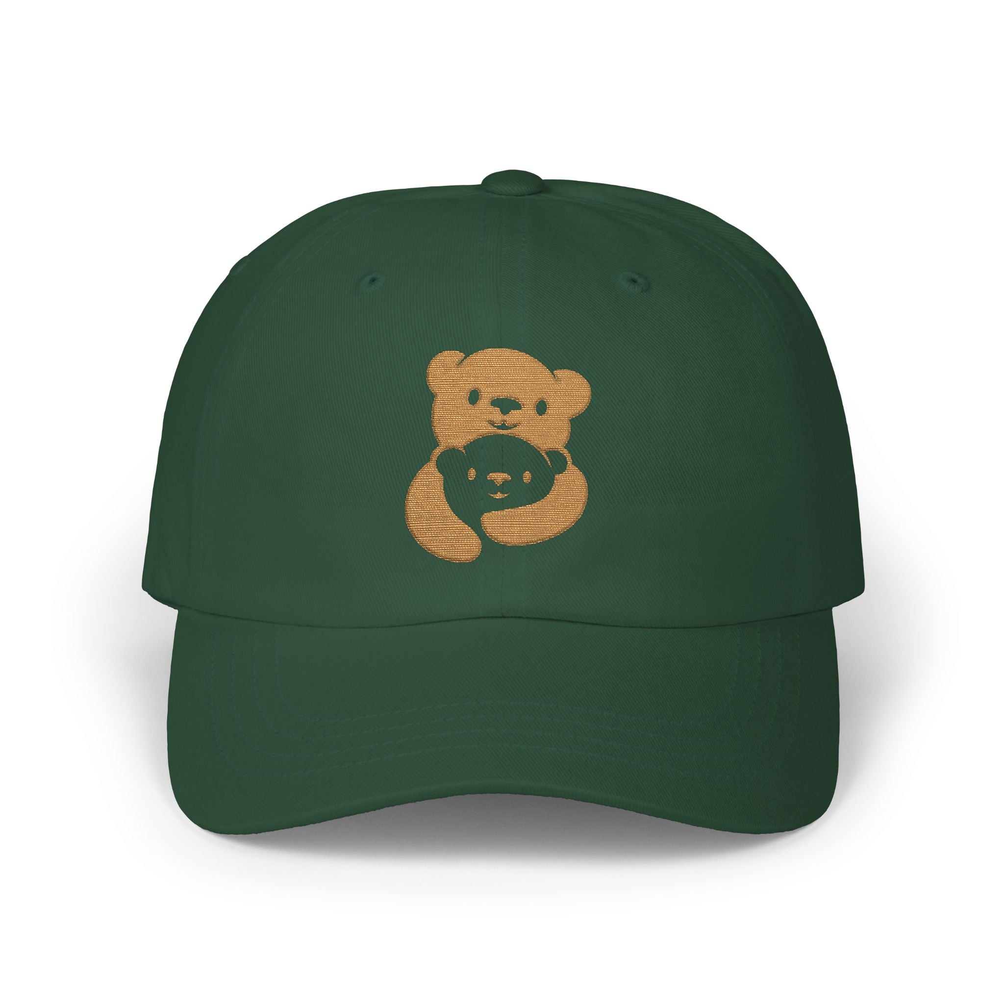Gold Bear Hug Embroidered Dad Hat | Premium Classic Cap