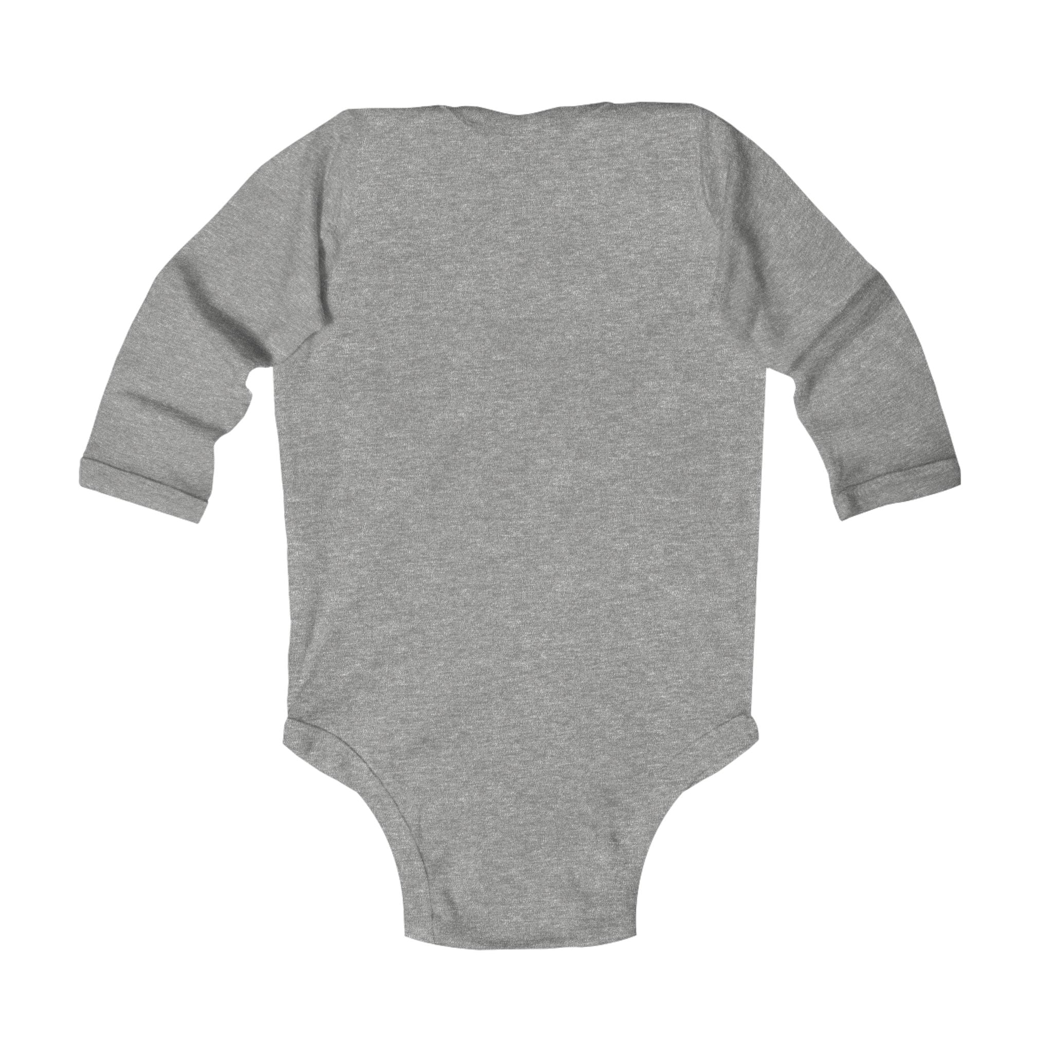 Black Bear Hug Infant Long Sleeve Bodysuit | Soft Cotton Baby Onesie