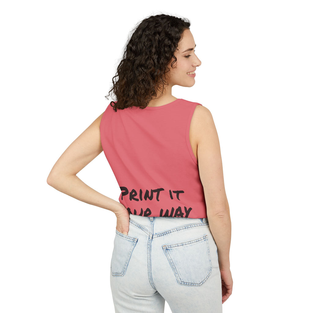 Black Bear Hug Unisex Tank Top | Premium Heavyweight Garment-Dyed