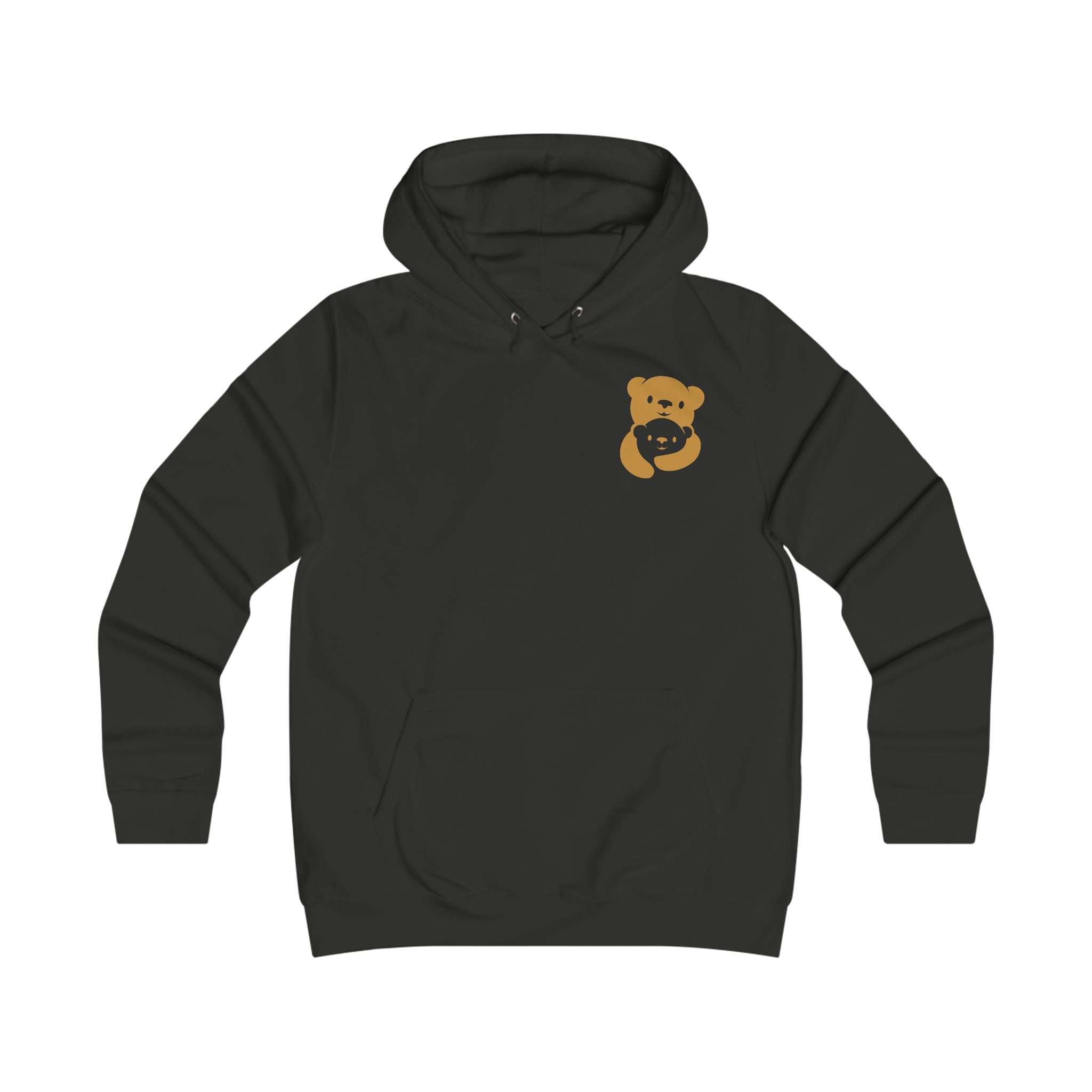Black Bear Women's Hoodie | Fitted College Hoodie for Moms